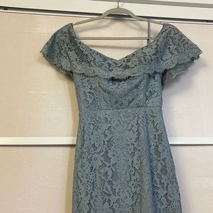 Dusty blue dress